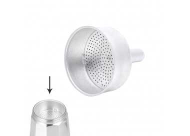 Embudo Cafetera Aluminio Classic / Inducción 6 Tazas