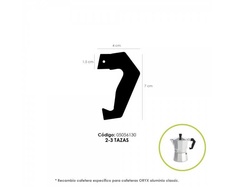 Mango Cafetera Alumino Classic 2 y 3 Tazas