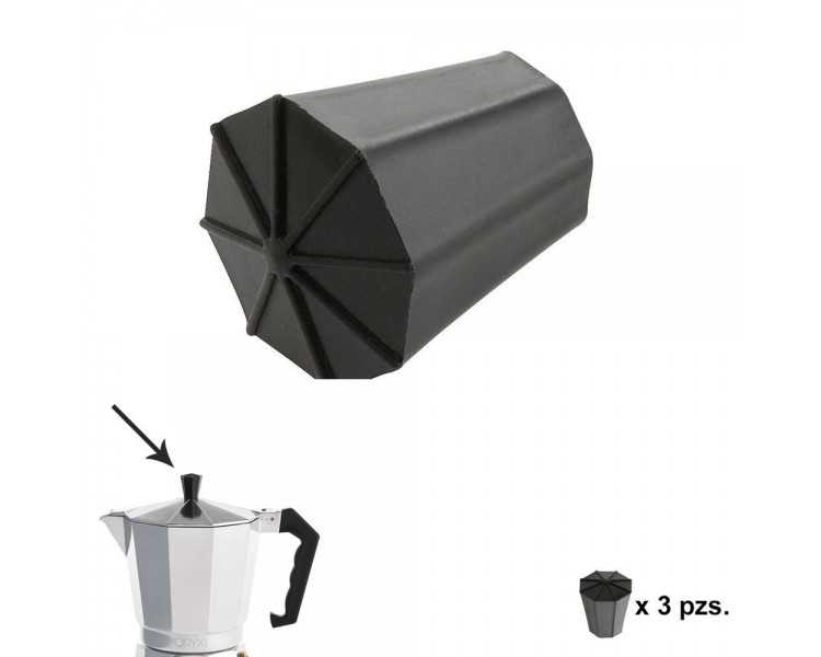 Pomo Cafetera Aluminio Classic 2 / 3 / 6 / 9 y 12 tazas (3 piezas)