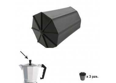Pomo Cafetera Aluminio Classic 2 / 3 / 6 / 9 y 12 tazas (3 piezas)
