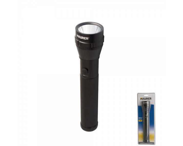 Linterna LED De Mano De Aluminio A Pilas	(2 D) Alta Luminosidad 120 Lumenes (3 Funciones) Mango Estriado