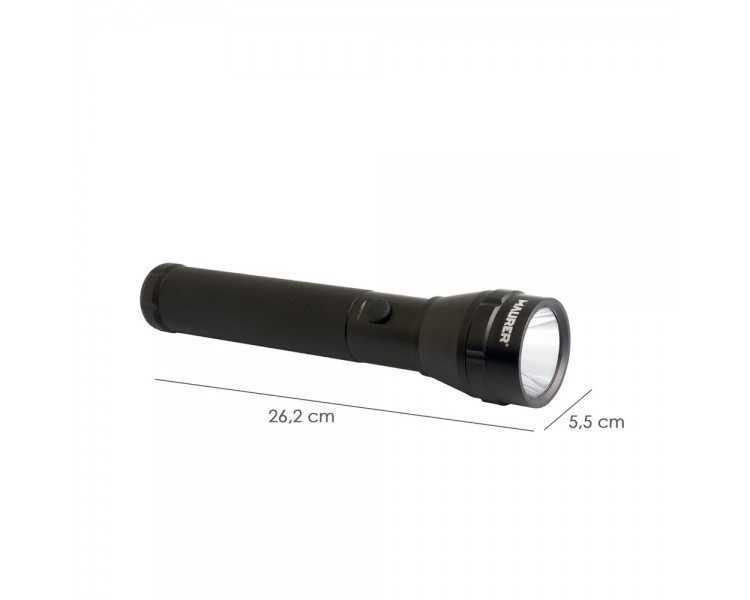 Linterna LED De Mano De Aluminio A Pilas	(2 D) Alta Luminosidad 120 Lumenes (3 Funciones) Mango Estriado