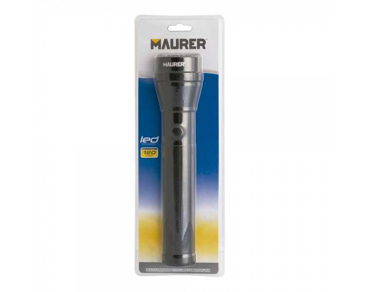Linterna LED De Mano De Aluminio A Pilas	(2 D) Alta Luminosidad 120 Lumenes (3 Funciones) Mango Estriado