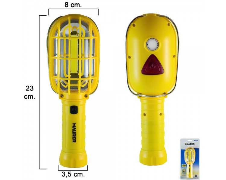 Linterna Led Multifunción Con Luz Emergencia A pilas (3AA) 300 Lumenes Con Iman y Gancho