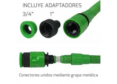 Manguera Extensible Riego Compacto 10 A 30 Metros Con Pistola 7 Posiciones