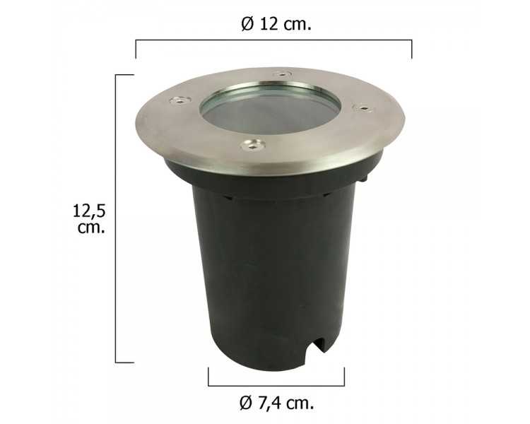 Foco Led Empotrar IP54 Color Inox