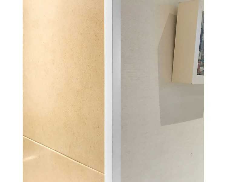 Perfil Pvc Angulo 25x25 mm. Blanco Barra 2,5 metros