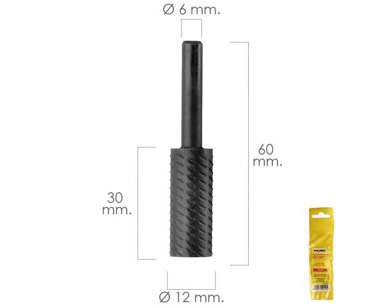 Fresa Rotativa Para Metal Cilindrica Ø 12 mm. Para Taladro / Fresadora