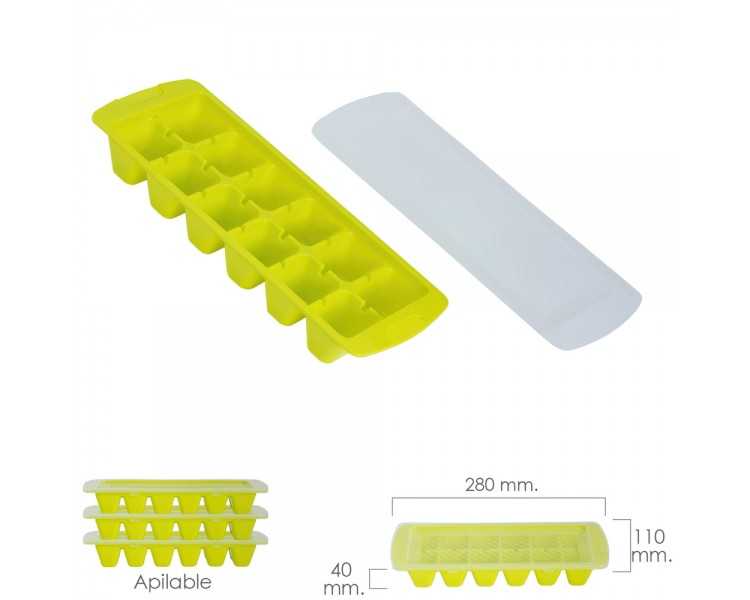 Cubitera Hielo Con Tapa 12 Cubitos