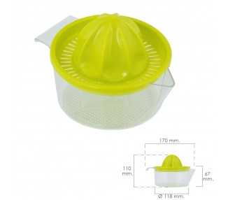 Exprimidor Zumo Manual Frutas Con Jarra Plástico Ø 12 x 11 cm.