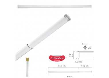 Barra Visillo Extensible 85.5/150 cm. Con Muelle Presion Ajustable  (1 Pieza)