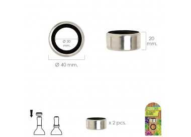 Aro Antigoteo Vino Acero Inoxidable (Blister 2 unidades)
