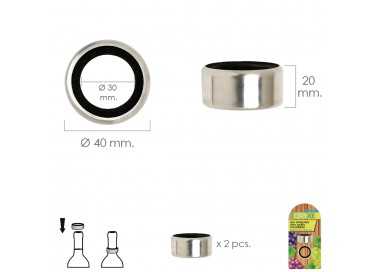 Aro Antigoteo Vino Acero Inoxidable (Blister 2 unidades)