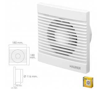 Extractor Humos Baño 16 Watt. Salida Ø 116 mm. Extractor Humo, Extractor Baño, Extractor Baño Humos,extractor Olores,