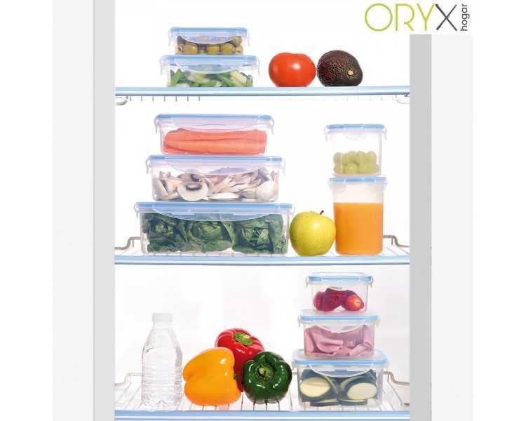 Recipiente Hermetico Plastico Rectangular 1.500 ml. 22x15x7.5 (Alt.) cm.