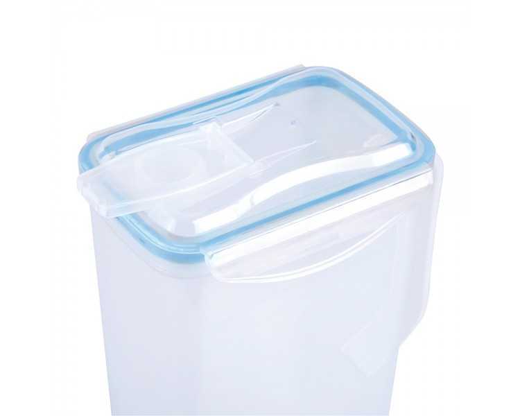 Jarra Plastico Cuadrada 1.500 ml. 11 x 6.5 x 22.5 (alt) cm.