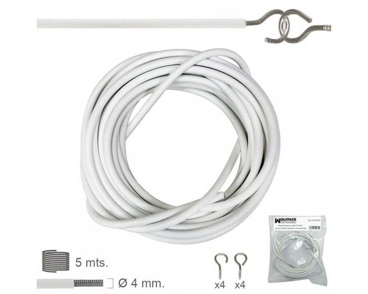 Gusanillo Espiral Visillo Forrado Kit de 5 Metros gusanillo y 8 Hembrillas