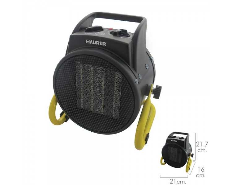 Calefactor Termoventilador Ceramico Cañon Aire 1000 / 2000 W.
