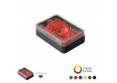 Chinchetas Colores Surtidos (Caja 70 Unidades)