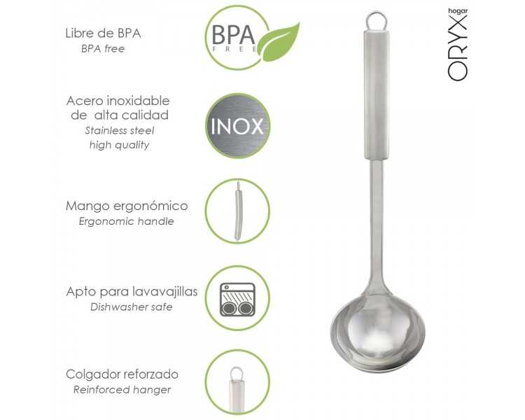 Cucharon Cocina Acero Inoxidable 9x33,5 (Alt.) cm.