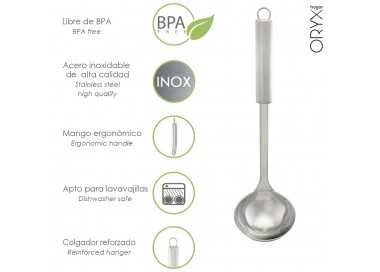 Cucharon Cocina Acero Inoxidable 9x33,5 (Alt.) cm.