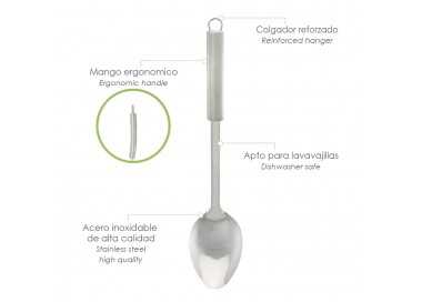 Cuchara Servir Cocina Acero Inoxidable 7 x 30,5 (Alt.) cm.