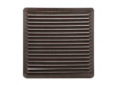Rejilla Ventilación Empotrar  17x17 cm. Aluminio Marron