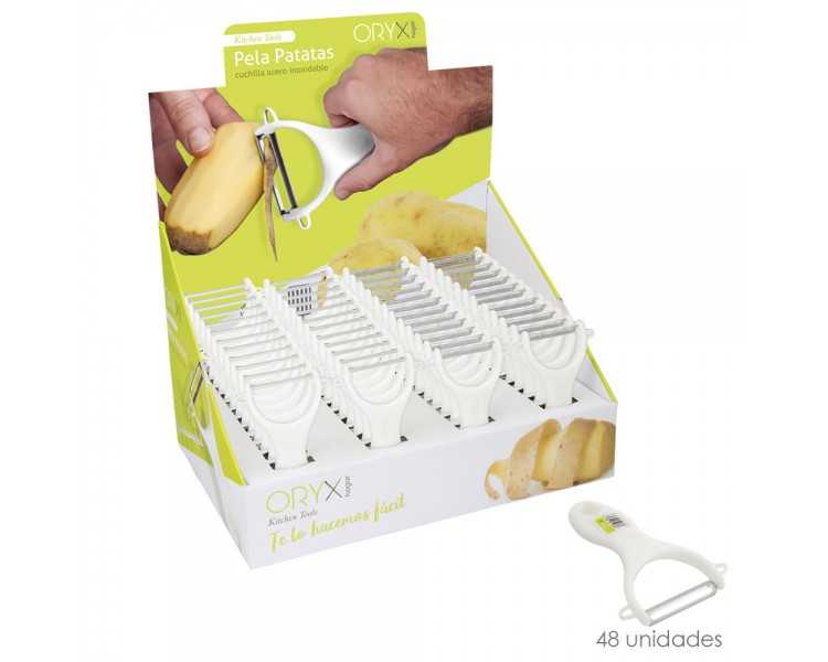 Pelapatatas Con mango Plastico Cuchilla Acero Inoxidable 7,8 x 13 (Alt.) cm.