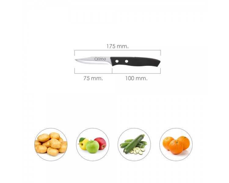 Cuchillo Aspen Mondador Hoja Acero Inoxidable 8 cm. Negro