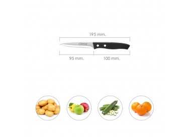 Cuchillo Aspen Patatero Hoja Acero Inoxidable 10 cm. Negro