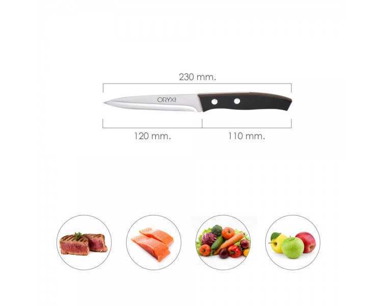 Cuchillo Aspen Cocina Hoja Acero Inoxidable 12 cm. Negro