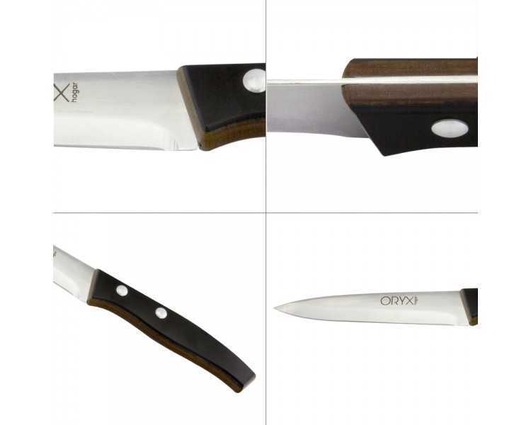 Cuchillo Aspen Cocina Hoja Acero Inoxidable 12 cm. Negro