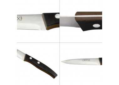 Cuchillo Aspen Cocina Hoja Acero Inoxidable 12 cm. Negro