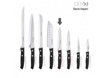 Cuchillo Aspen Verduras Hoja Acero Inoxidable 15 cm. Negro