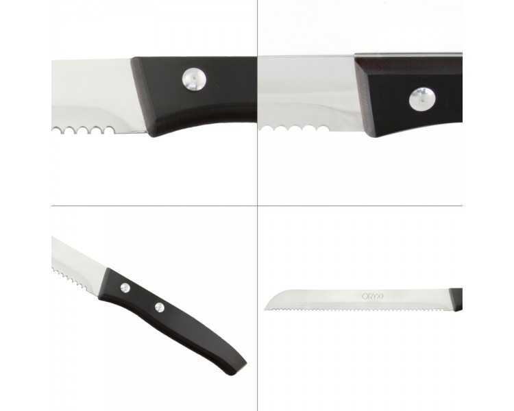 Cuchillo Aspen Panero Hoja Acero Inoxidable 19 cm. Negro
