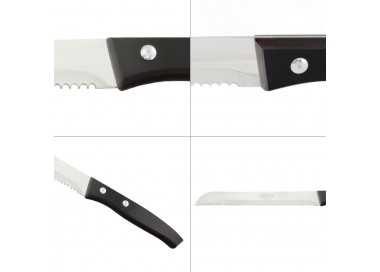 Cuchillo Aspen Panero Hoja Acero Inoxidable 19 cm. Negro