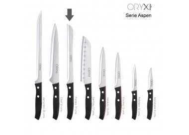 Cuchillo Aspen Panero Hoja Acero Inoxidable 19 cm. Negro