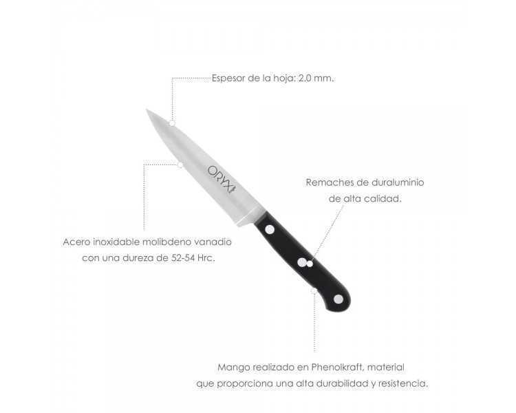 Cuchillo Grenoble Patatero Puntilla Hoja Acero Inoxidable 11 cm. Negro
