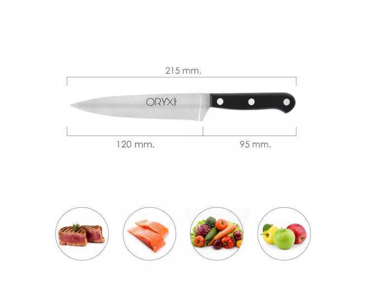 Cuchillo Grenoble Cocina Hoja Acero Inoxidable 13 cm. Negro