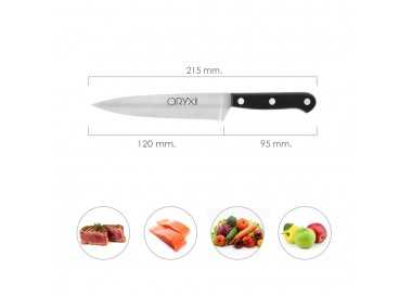 Cuchillo Grenoble Cocina Hoja Acero Inoxidable 13 cm. Negro
