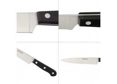 Cuchillo Grenoble Cocina Hoja Acero Inoxidable 17 cm. Negro