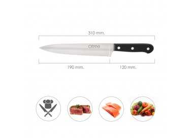 Cuchillo Grenoble Cocinero / Chef Hoja Acero Inoxidable 20 cm. Negro