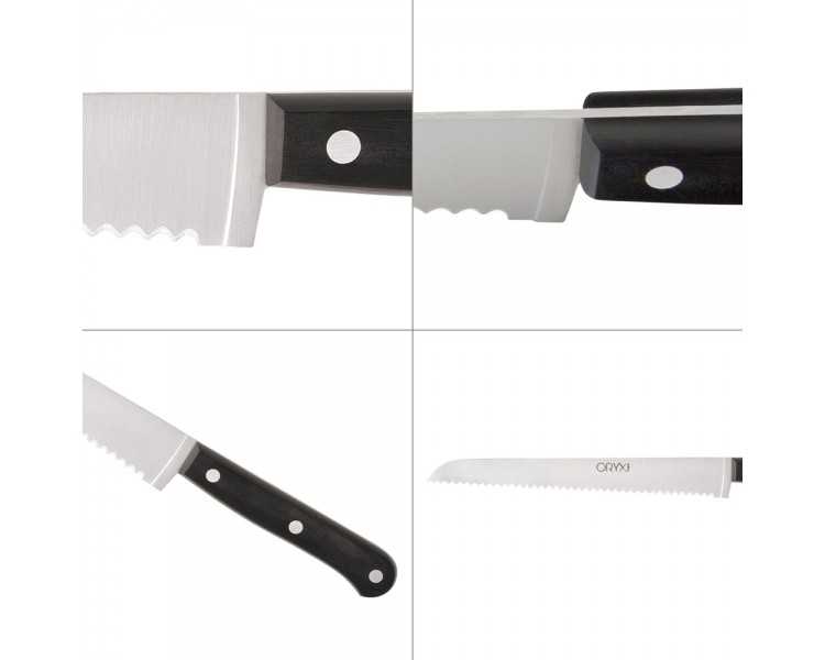 Cuchillo Grenoble Panero Hoja Acero Inoxidable 20 cm. Negro