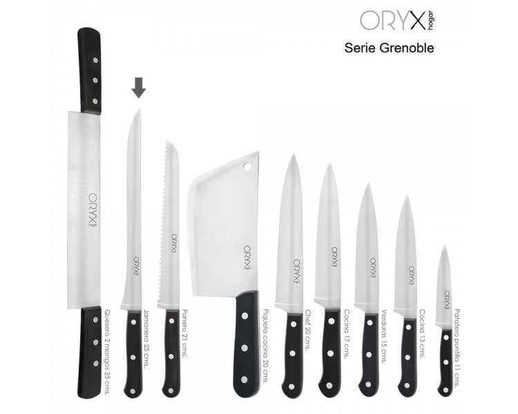 Cuchillo Grenoble Jamonero Hoja Acero Inoxidable 25 cm. Negro