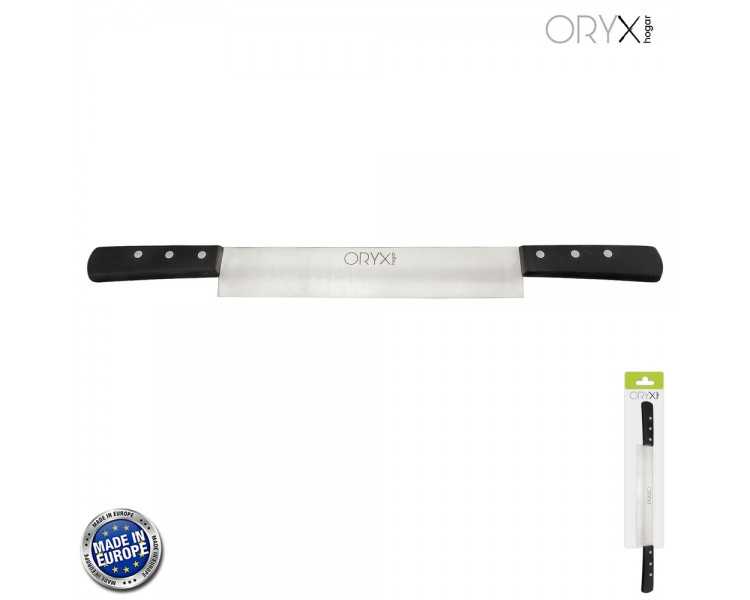 Cuchillo Grenoble Quesero 2 Mangos Hoja Acero Inoxidable 25 cm. Negro