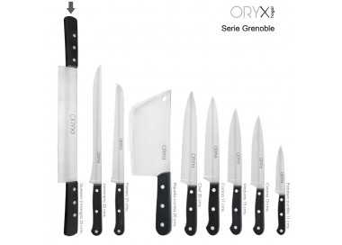 Cuchillo Grenoble Quesero 2 Mangos Hoja Acero Inoxidable 25 cm. Negro