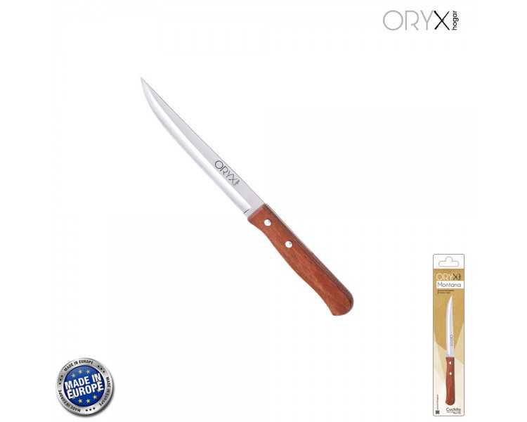 Cuchillo Montana Cocina Hoja Acero Inoxidable 13 cm. Mango Madera