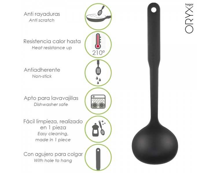 Cucharon Servir Cocina Nylon Basic 32 x 9.5 cm.