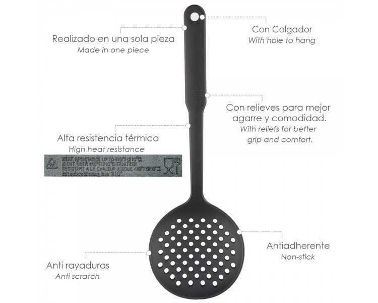 Espumadera Cocina Nylon Basic 33,5 x 11 cm.