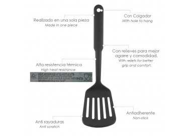 Espatula Rasera Cocina Nylon Basic 32,5 x 9 cm.